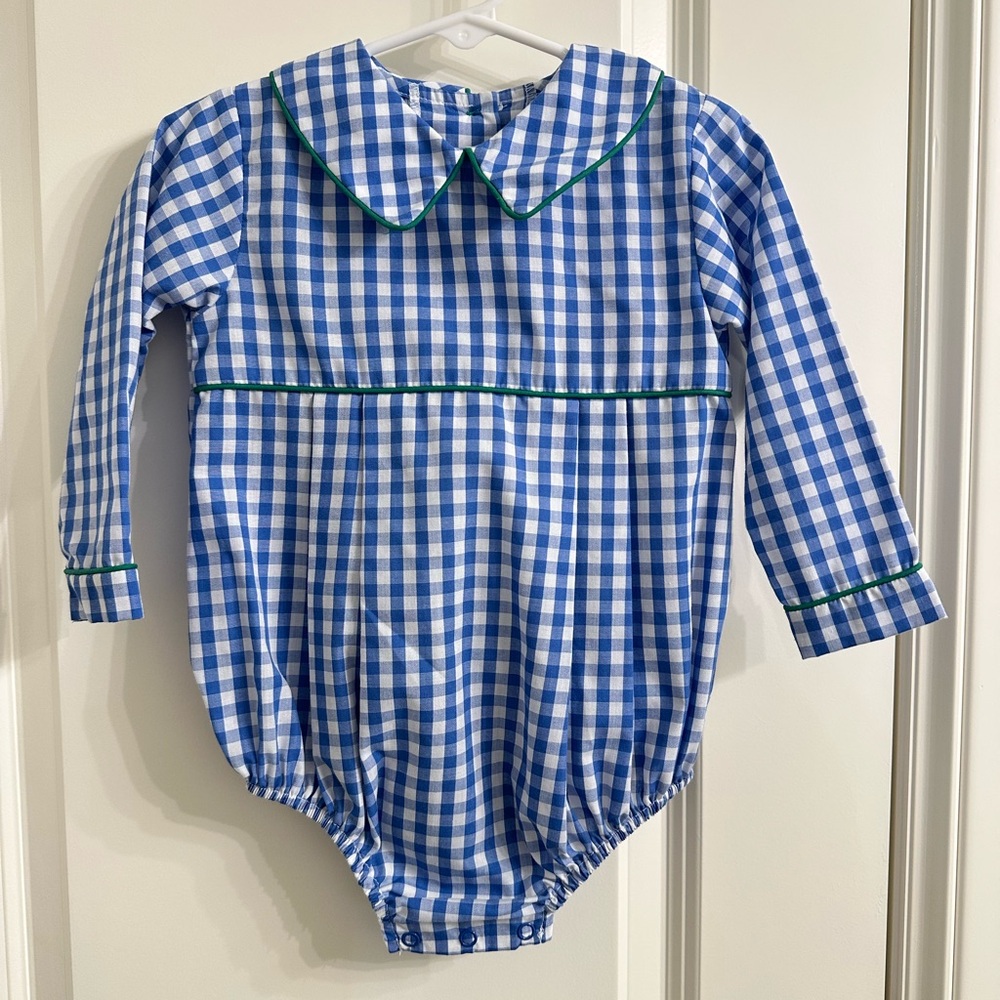The Beaufort Bonnet Company Blue and White Gingham One Piece